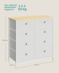 Aufbewahrungsschrank Astana Weiß - Holzwerkstoff - 80 x 82 x 30 cm