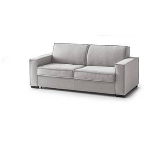 2-Sitzer festes Sofa  Sole Grau - Holz teilmassiv - 180 x 90 x 95 cm