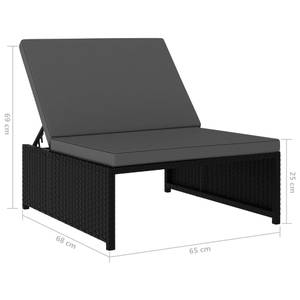 Chaise longue Noir