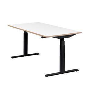 Elektrischer Tisch Easydesk Multiplex Weiß - Breite: 160 cm - Schwarz