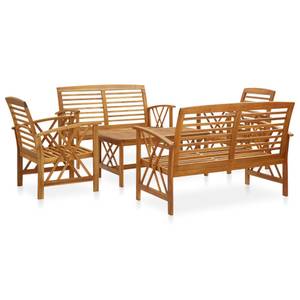 Garten-Lounge-Set (5-teilig) 3004236-3 Braun - Massivholz - Holzart/Dekor - 50 x 43 x 102 cm