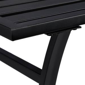 Gartentisch rechteckig schwarz Schwarz - Metall - 120 x 56 x 60 cm