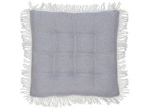 Coussin d'assise COLOCASIA Gris - Blanc - Textile - 40 x 7 x 40 cm