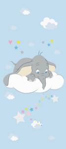 Poster Dumbo Blau - Naturfaser - Textil - 90 x 202 x 202 cm