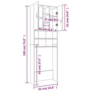 Meuble pour machine à laver 3008177 Gris minéral