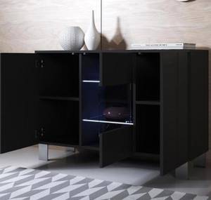 Buffet Luke A2 Noir - Hauteur : 82 cm