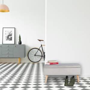 Banc en velours avec espace de rangement Gris