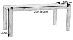 Table LIAN Extensible Chêne 90 x 180 cm