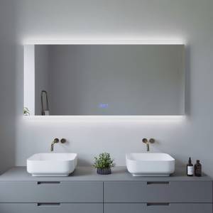 Spiegel Großer Touch Badezimmerspiegel Silber - Glas - 140 x 70 x 5 cm