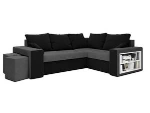 Ecksofa DALS Schwarz - Grau - Ecke davorstehend rechts