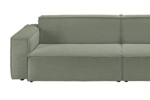 Sofa SAMU Feincord Grün - Breite: 236 cm