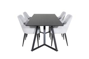 Essgruppe Marina 31 (5-teilig) Grau - Massivholz - 90 x 75 x 180 cm