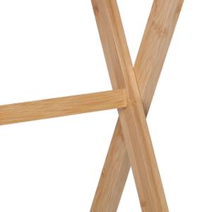 Weißer Klapptisch aus Bambus Braun - Weiß - Bambus - Holzwerkstoff - 48 x 63 x 37 cm