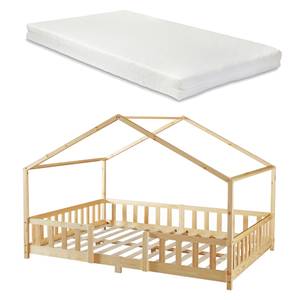 Lit enfant Treviolo avec matelas Beige - 146 x 138 x 207 cm