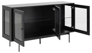 Sideboard Angus Schwarz - Holz teilmassiv - 140 x 82 x 40 cm