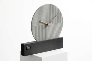 Horloge murale THE BLACK ACCESSOIRE. Gris - Bois manufacturé - 36 x 36 x 2 cm