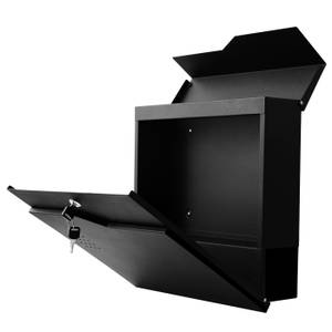 Briefkasten B30 Schwarz - Metall - 37 x 36 x 11 cm