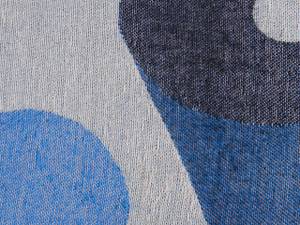 Kuscheldecke YALADI Beige - Schwarz - Blau - Grau - Textil - 130 x 1 x 170 cm