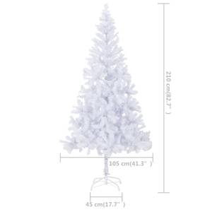 Weihnachtsbaum 3009437-3 Grau - Weiß - 105 x 210 x 105 cm - Metall - Kunststoff