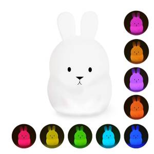 Veilleuse lapin sans fil touch LED BUNNY Blanc - Matière plastique - 12 x 19 x 12 cm