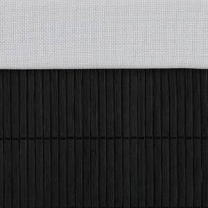 Sitzhocker mit Stauraum Schwarz - Weiß - Bambus - Holzwerkstoff - Textil - 35 x 35 x 35 cm