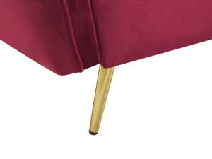 3-Sitzer Sofa FREDERICA Gold - Rot - Textil - 200 x 77 x 80 cm