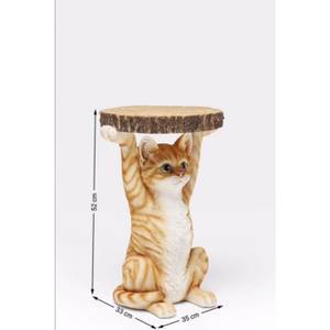 Table d'appoint Animal Chat Orange - Matière plastique - Pierre - 35 x 52 x 33 cm