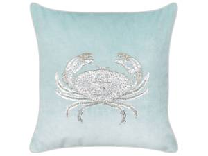 Coussin décoratif BOSSIELLA Bleu - Bleu clair - Argenté - Nombre de pièces dans le lot : 1