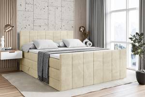 Boxspringbett MOETI-Z KING Ecru - Breite: 120 cm