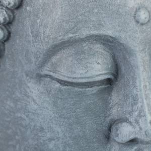 Buddha Figur 50 cm Grau - Kunststoff - Stein - 30 x 50 x 25 cm