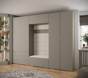 Garderobe Inova 2 Z14 Gold - Grau - Weiß - Gold