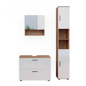 Badmöbel Set Irma 40542 Braun - Weiß - Holzwerkstoff - 54 x 58 x 41 cm