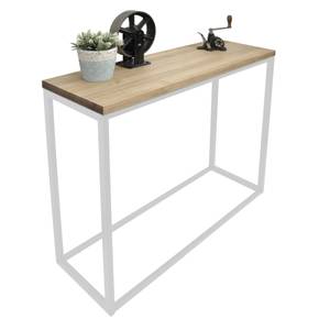 Table console Icub 35x100x82 – 30 Blanc Blanc - Bois massif - Bois/Imitation - 100 x 80 x 35 cm