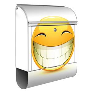 Briefkasten Stahl Smile Grau - Metall - 38 x 46 x 13 cm