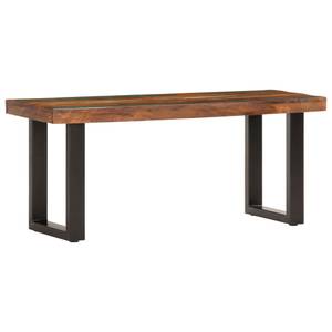 Banc 3002653-3 Noir - Marron - Métal - Bois massif - 110 x 46 x 35 cm