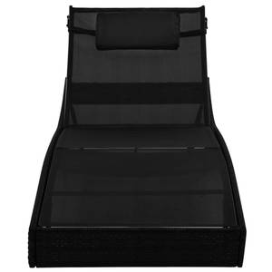 Chaise longue Noir - Matière plastique - Polyrotin - 70 x 92 x 213 cm