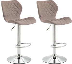 Tabouret de bar Cork Lot de 2 Taupe - Argenté