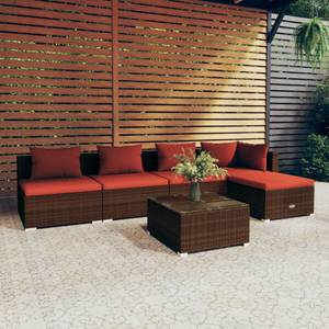 Garten-Lounge-Set (6-teilig) 3013632-11 Braun - Rot - Rotbraun - Anzahl Teile im Set: 6