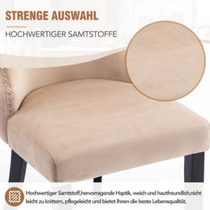 Esszimmerstuhl VELV (6er Set) Beige - Schwarz - 6er Set