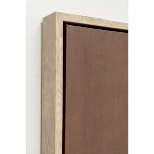 Tableau déco Classic Shape Brownie Marron - Pierre - Textile - 63 x 93 x 4 cm