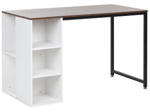 Schreibtisch DESE Schwarz - Braun - Weiß - Holzwerkstoff - 120 x 75 x 60 cm