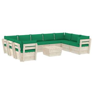 Garten-Lounge-Set (10-teilig) 3016490-23 Grün