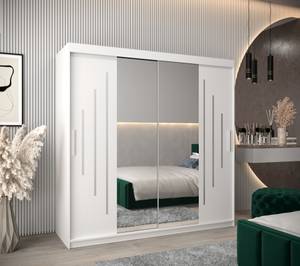 Armoire à portes coulissantes york 1 Blanc - Largeur : 200 cm - 2 porte