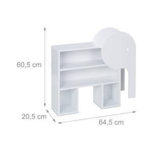 Armoire éléphant pour enfants Blanc - Bois manufacturé - 65 x 61 x 21 cm