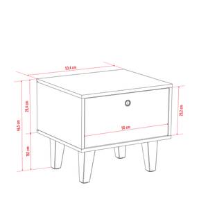 Nachttisch CONCEPT Grau - Holzwerkstoff - 45 x 47 x 54 cm