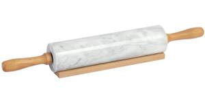 Nudelholz Marble Grau - Holzwerkstoff - Holz teilmassiv - 2 x 7 x 6 cm