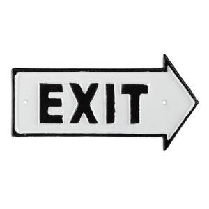 4 x Exit Schild 4er Set