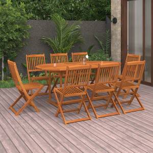 Garten-Essgruppe (9-teilig) 3011567-2 Braun - Massivholz - Holzart/Dekor - 90 x 75 x 180 cm