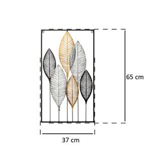 Wanddekoration DECO Grau - Metall - 1 x 65 x 37 cm