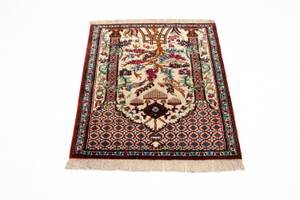 Ghom - Seide - 77x57cm Beige - Naturfaser - 57 x 1 x 77 cm